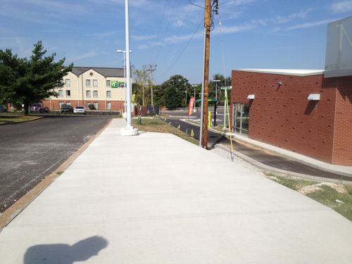 One of two newly created ADA access routes into Jefferson Commons, this is the south one.