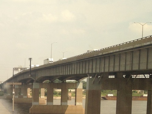 The Poplar Street Bridge over the Mississippi River was completed in 1967