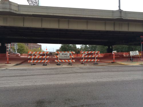 MoDOT recently closed Washington @ I-70 to rework the intersection before Memorial Drive is closed for construction of the lid/park