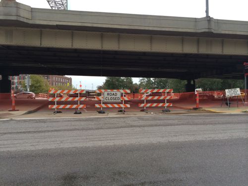 MoDOT recently closed Washington @ I-70 to rework the intersection before Memorial Drive is closed for construction of the lid/park 