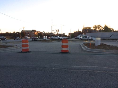 The parking lot will blend into the Walgreens lot