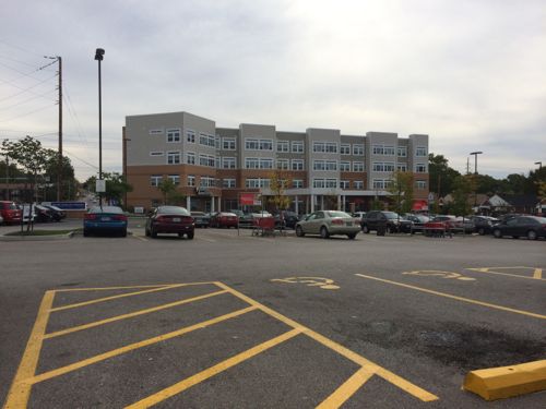 Senior housing as seen from Save-A-Lot's entry