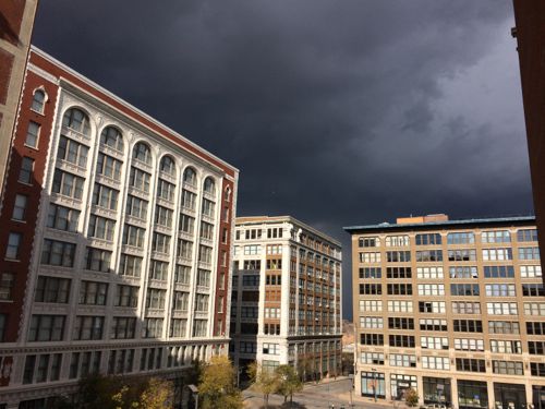 Sunshine and dark clouds at 11:40:08am on November 17, 2013