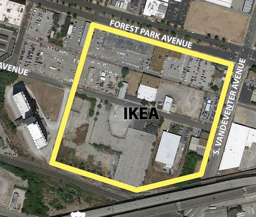 Location of the proposed IKEA in St. Louis. 