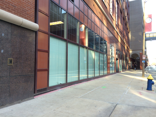 The 6th Street facade was designed new to have  retail space