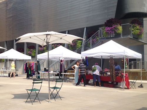 A pop-up retail event at the Old Post Office Plaza which is owned by the Partnership  for Downtown St. Louis
