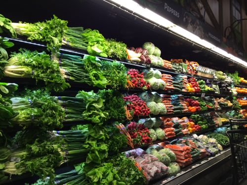 Fields foods display is significantly taller, Culinaria has windows that tall shelving would block 