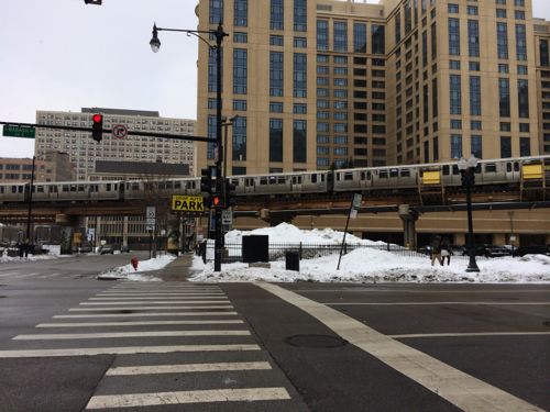 Sidewalks, roads, ADA ramps connecting sidewalks and crosswalks were all cleared. 