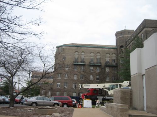 I took this photo of the original hospital building the day I left, March 21, 2008