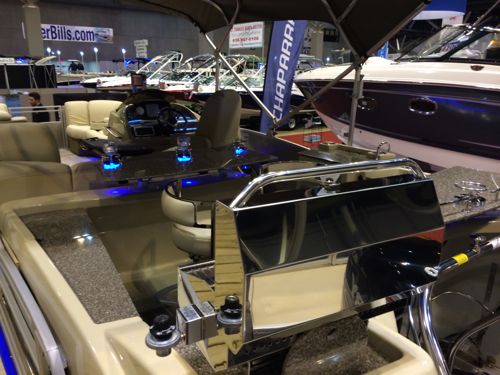 Pontoon boats are much nicer now, some include built-in BBQ grills!