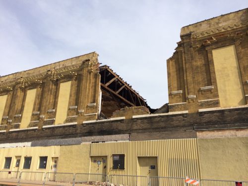 The Castle Ballroom in midtown was damaged in a storm, later razed. 