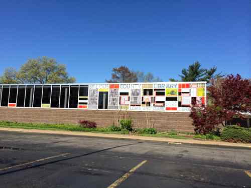 The east facade of the branch of the St. Louis County Library which was planned to be demolished after a new library was built.  