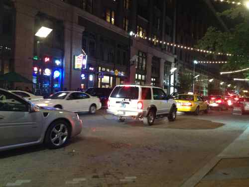 From 2014: Weekend nights traffic gets backed up on Wash Ave between Tucker (12th) and 14th