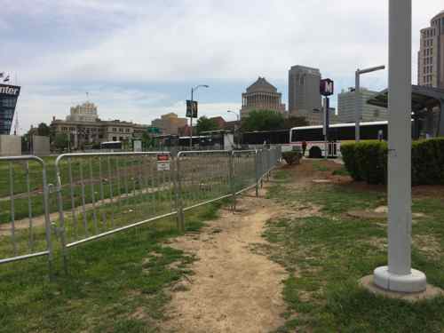 For years transit riders wore paths going from bus & light rail