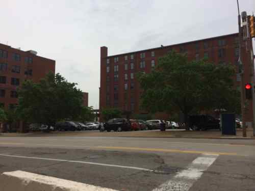 The SE corner of 11th & Clark is park of the Cupples Warehouse district, ann ideal candidate for new construction. 