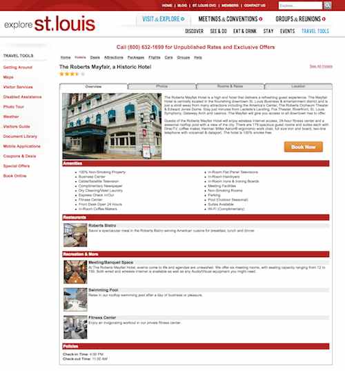 Screenshot of the closed Mayfair Hotel on the CVC website. Retrieved July 8th
