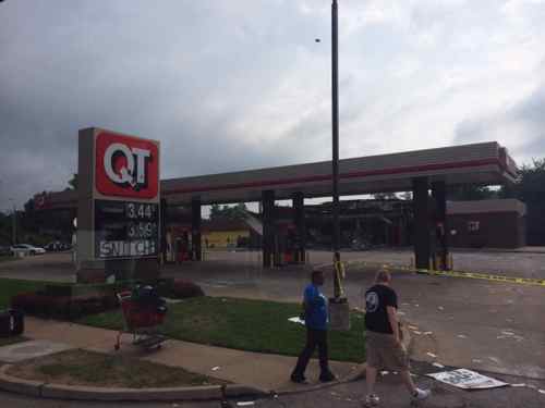 Burnt out QT at 9420 West Florissant on Monday Aug 11, 2014, 9:37am