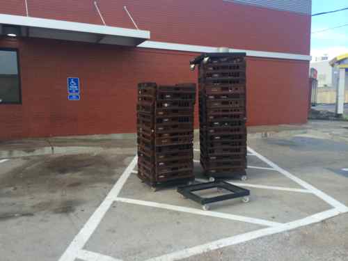 Pedestrians arriving in wheelchairs must roll into the site from the public sidewalk to nest the rear of the building before finding a ramp.  