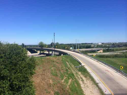 The EB I-70 ramp onto NB I-170