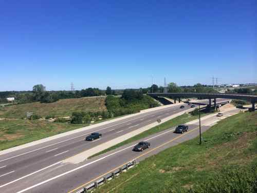 Traffic from I-170 merging with WB I-70