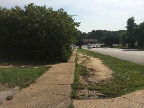 Pedestrians are many but they're subjected to narrow broken sidewalks  