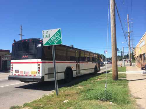 I took the #74 MetroBus to visit Flordell Hills, the main intersection is W. Florissant & Jennings Station Rd, click image for map