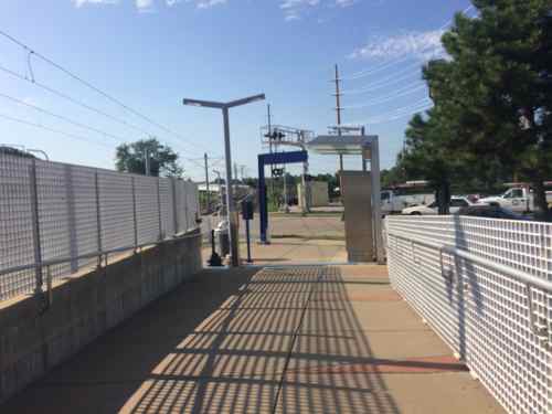 Upon arrival on a WB train you can easily see the way out to the extended Sunnen Dr