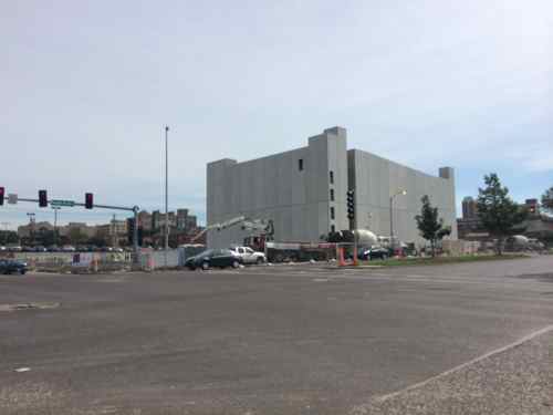 The Standard now under construction at Forest Park & Vandeventer. The parking garage is built first, the units will wrap around the perimeter to conceal it. 