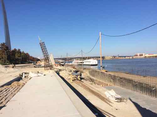 Works is progressing on the riverfront, this should be complete by a year from now.