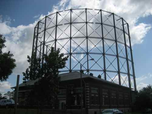 The former gasometer, May 2007