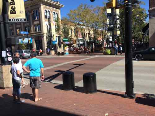 Broadway is only highway 7, one of three streets that continue through the four block mall.