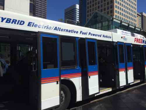 The buses were every few minutes and were non-polluting