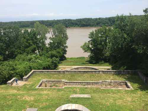 The WPA built the stone terraces & steps down to the Missouri River