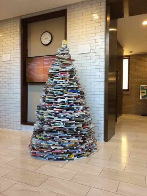 Tree of books at the Central Library 