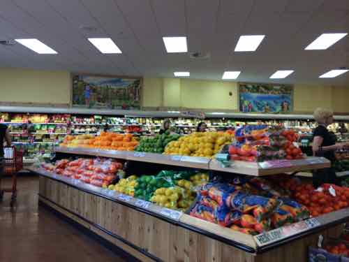 Interior of the recently expanded Trader Joe's in Brentwood. 