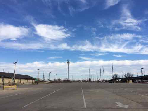 Looking East from Front St, the MLK approach is to the left just out of view, the Eads approach on the right 