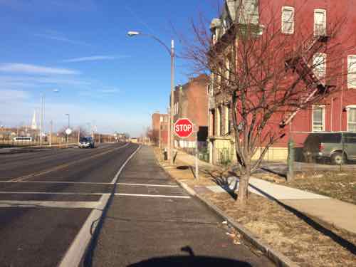 New crosswalk at N Cardinal Ave, has been a 3-way stop for years, just no way to cross 