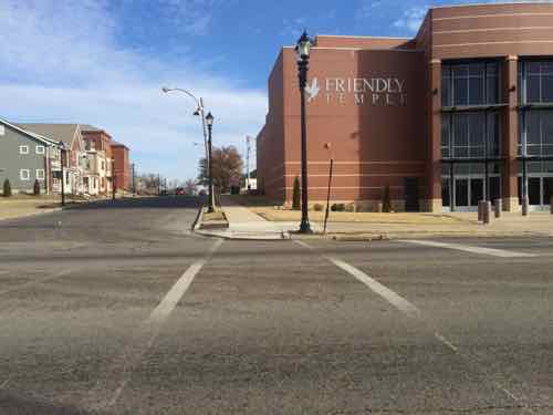 Much further West, at Burd Ave, a needed crosswalk is now completed. 