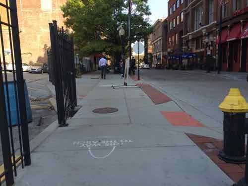 One of the new sidewalks along N. 2nd, November 2014