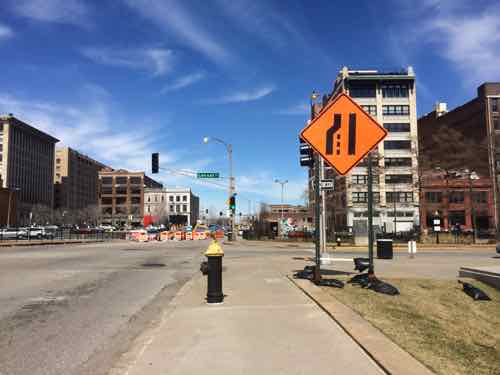 The 3rd sign that was always on the grass --likely because they didn't want to cover/block the fire hydrant. 