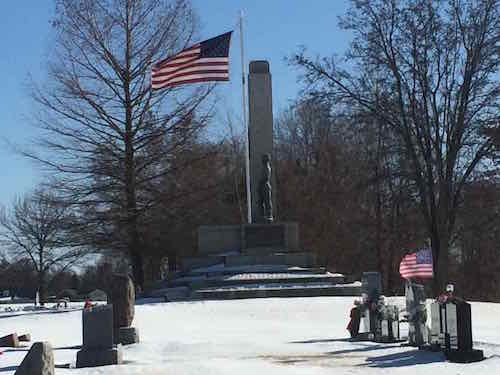 Because of the snow I couldn't walk to the Mother Jones monument, click image for more information  