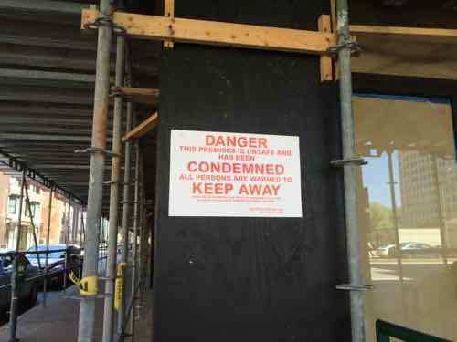 Condemnation notices went up last week, I noticed them on Friday 4/10.