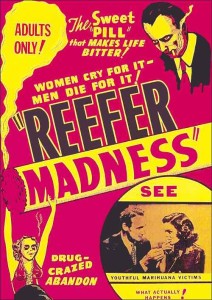 Poster for the 1930s propaganda film 'Reefer Madness'