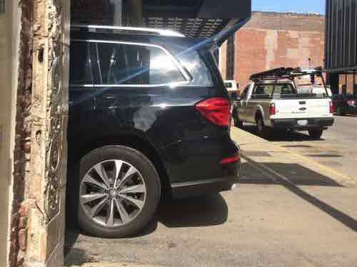 On May 29, 2015 at 10:01am it was back, I emailed the Director of Streets Steve Runde, a patient of the business, and the city parking enforcement dept that keeps ticketing vehicles that park here. I also texted the business.