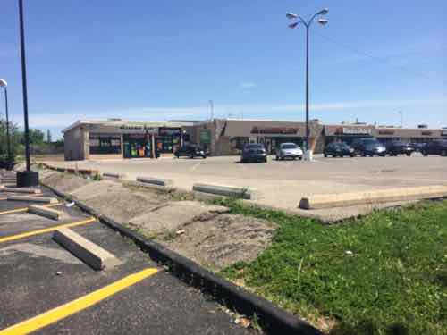 Chariton Square was built on the 1960s when walkability & accessibility weren't considered 