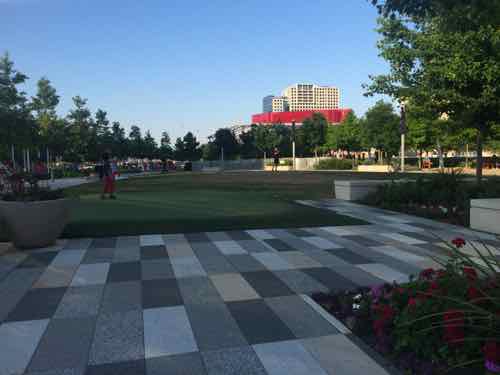 It's nearly 80% bigger the Citygarden, has more diverse areas as a result.