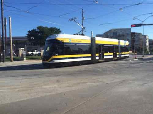 Trams worldwide share lanes with other users. 