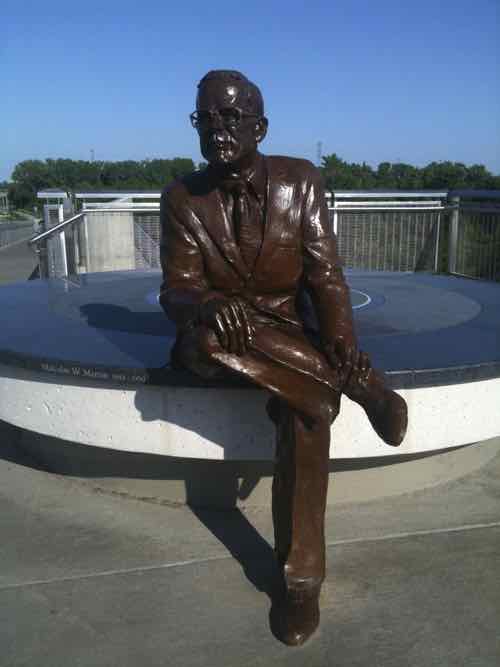 Malcolm W. Martin at the top of the overlook. 