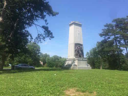 The confederate memorial was dedicated in 1914, rededicated in 1964. Click image for more information