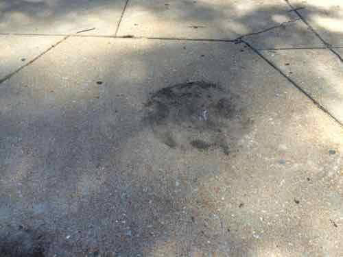 The circle shows where it had been.